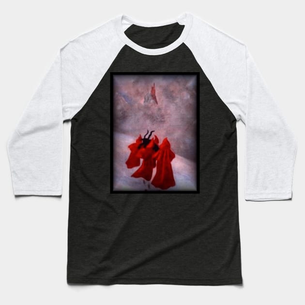 Aleister Crowley - Four Red Monks Carrying A Goat Across The Snow To Nowhere. Baseball T-Shirt by OriginalDarkPoetry